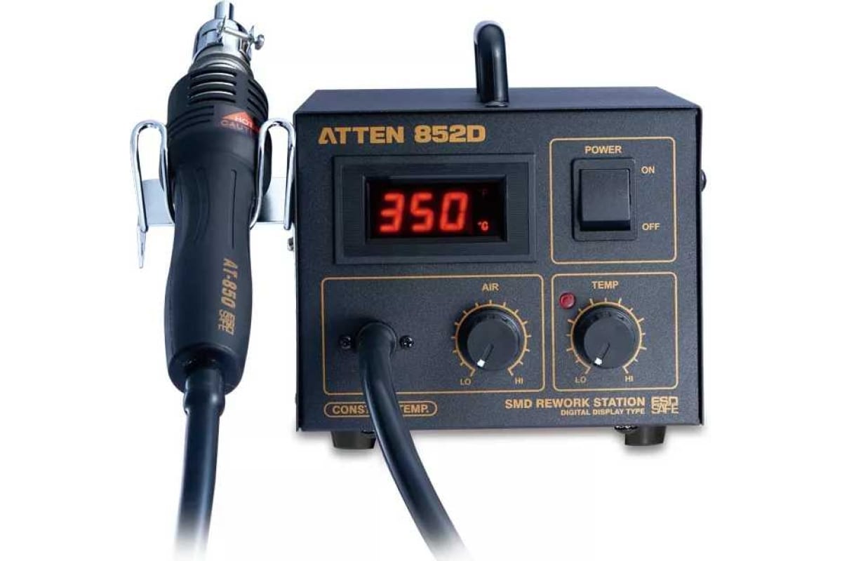 AT-852D - Термовоздушная паяльная станция, 550Вт, 100°-500°C