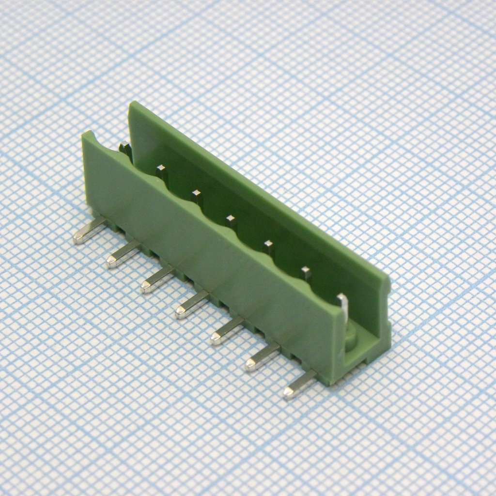 HT508R-5.08-07P-14-00A(H) - Клеммник на плату, 7 контактов. Серия HT508R.