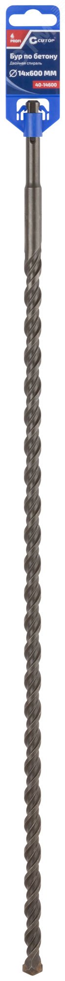 Бур по бетону , Profi, двойная резьба, SDS-Plus, 14 х 600 мм 40-14600