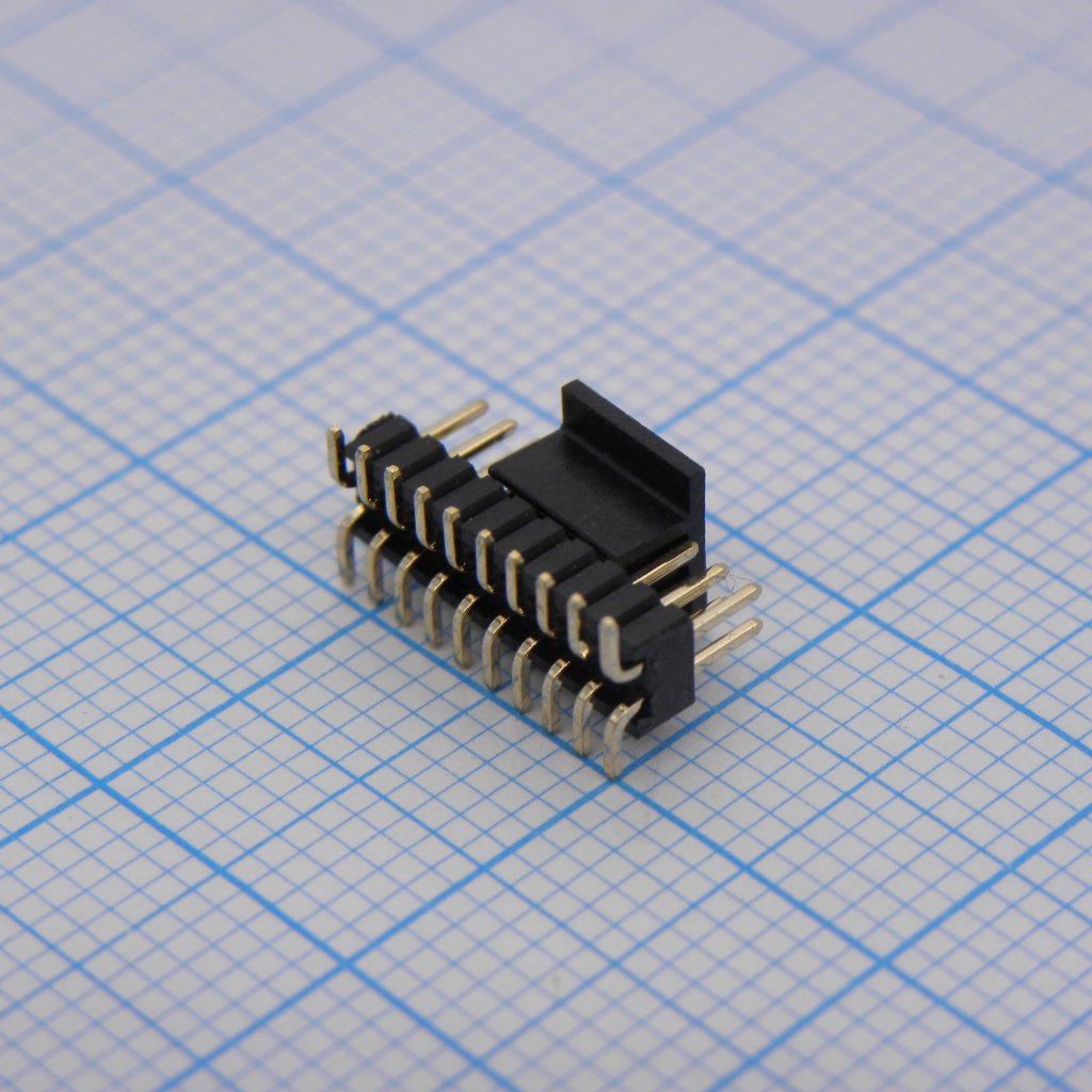 DS1031-08-2X10P8BS42SR-3A - Вилка штыревая 1.27 мм на плату, 2X10