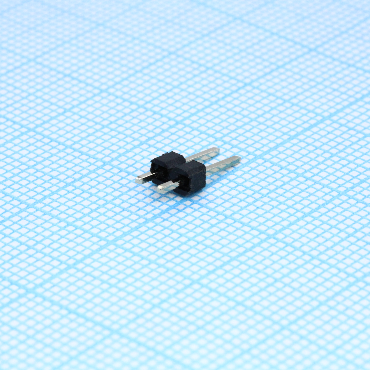 DS1021-1X2SF11-B - Соединитель штыревой, вилка на плату однорядная прямая 2pin(1x2), шаг 2.54мм