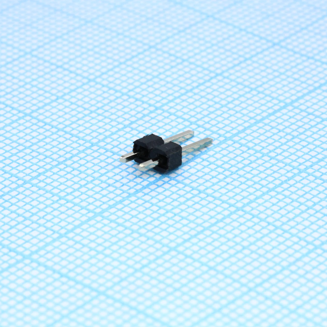 DS1021-1X2SF11-B - Соединитель штыревой, вилка на плату однорядная прямая 2pin(1x2), шаг 2.54мм