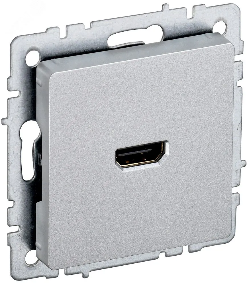 BRITE Розетка HDMI РHDMI-0-БрА алюминий BR-H10-K47