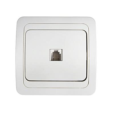 Розетка компьютерная одинарная RJ-45 CLASSICO белая 2131 4690612034263