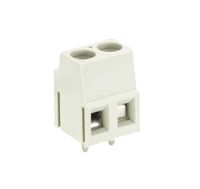 Клемма Wiecon 8292 H / 2 OB - Клемма на печатную плату, подвод кабеля сбоку, 2 полюса, шаг: 5,08 мм, винтовая фиксация провода, без маркировки, 250V, 15A, цвет: серый, серия 8292 H