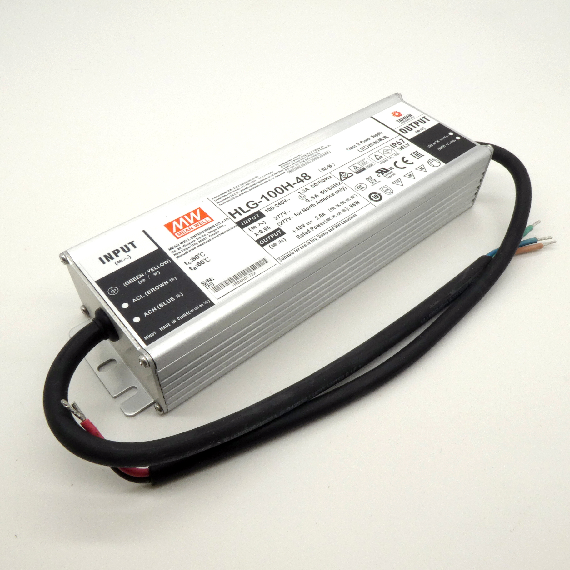 HLG-100H-48 - AC/DC драйвер электропитания светодиодов 96Вт