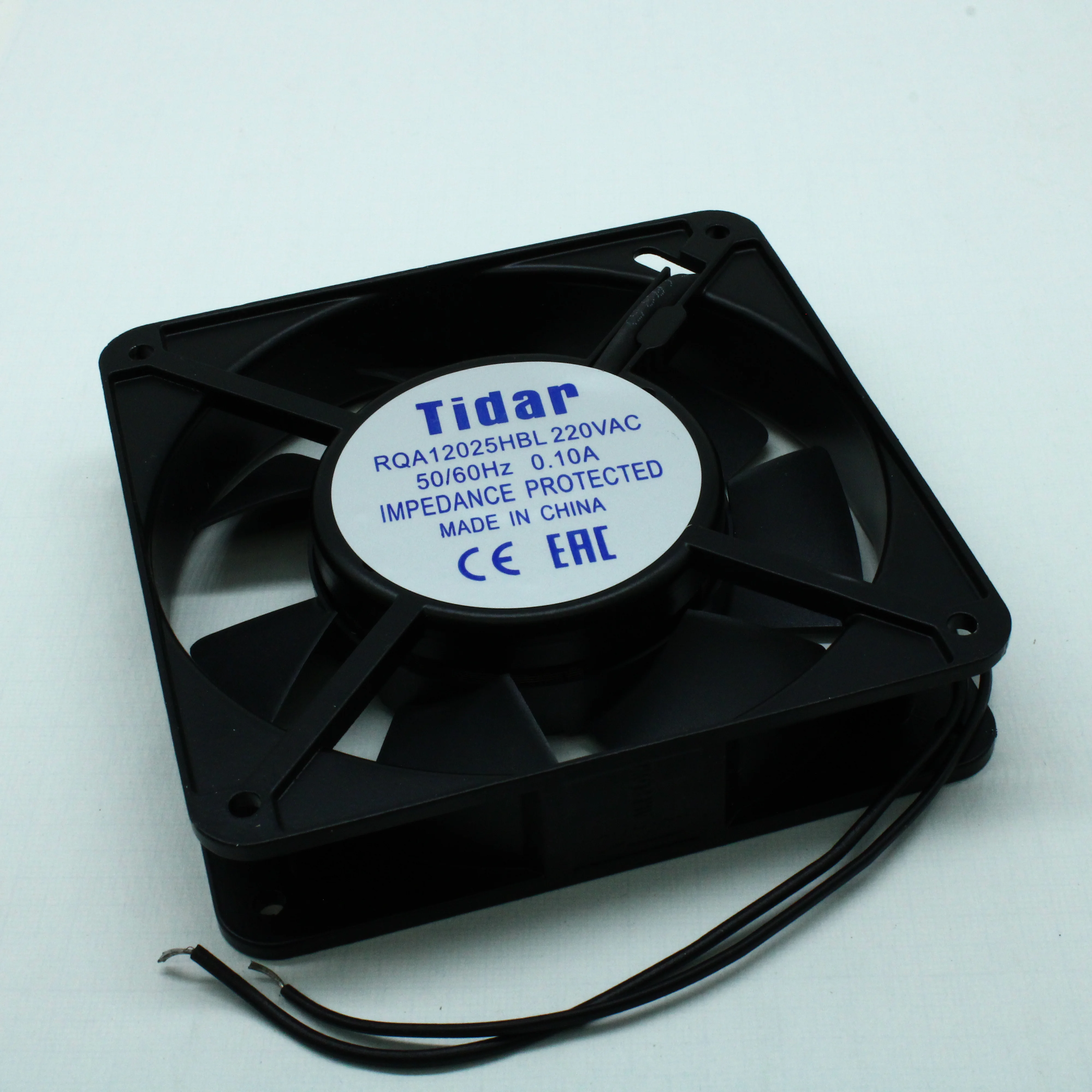 RQA 12025HBL 220VAC - Вентилятор 220В AC, 2500об/мин., 120х120х25мм, 64.6 м3/час, 37 дБ, подшипник качения, тип вывода - провод