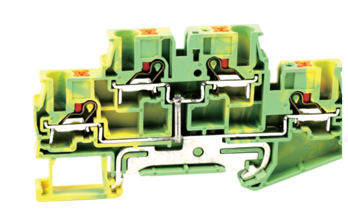 Заземляющая клемма UJ6-4/2-2JD - Заземляющая клемма, тип фиксации провода: push-in, номинальное сечение: 4 мм кв., ширина: 6,2 мм, цвет: желто-зеленый, тип монтажа: DIN 35