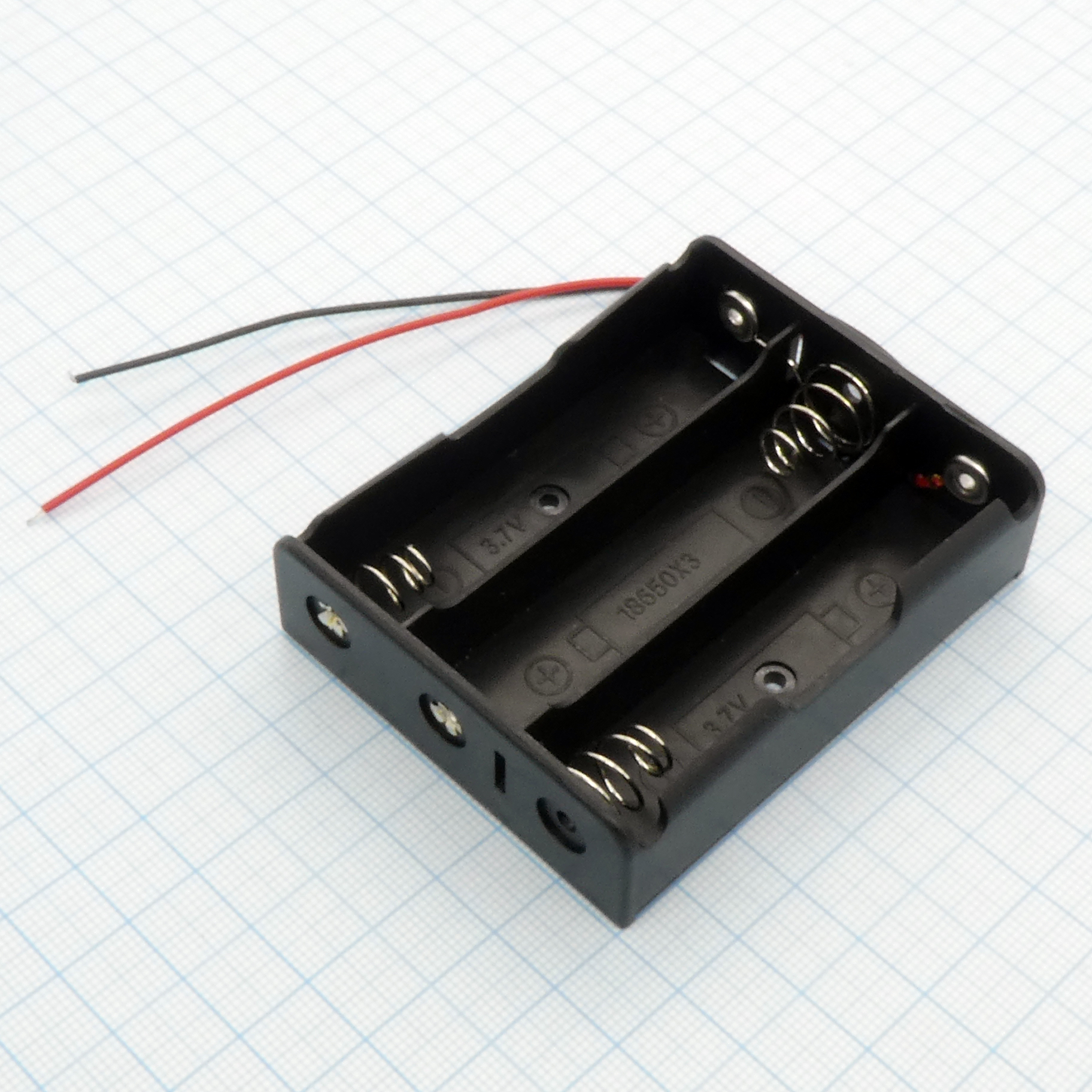 Держ.батарей 3*18650 с проводом - держатель батарей
