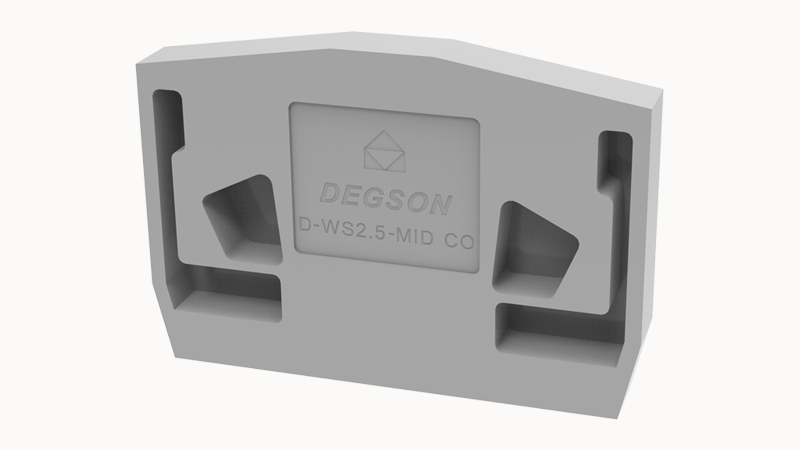 Торцевая крышка D-WS2.5-MID-CO-01P-11 - Торцевая крышка, для клемм WS2.5-MID..., цвет: серый