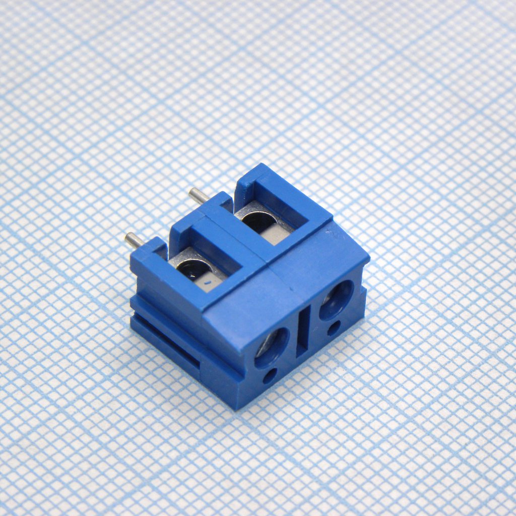 DG300-7.5-02P-12-00A(H) - Винтовой клеммный блок с защитой провода, 2 контакта. Серия DG300-7.5