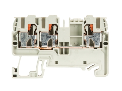 Клемма сдв. WTP 2,5/4 D1/2 - Проходная клемма, 3 точки подключения, тип фиксации провода: push in, номинальное сечение: 2,5/4 мм кв., 32A, 800V, ширина: 5 мм, цвет: серый, тип монтажа: DIN 35