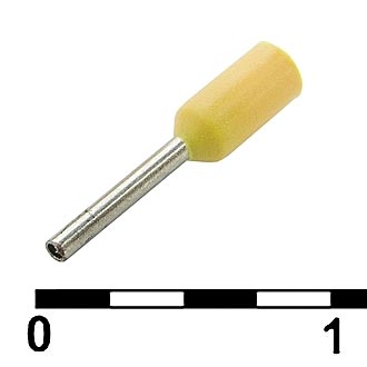 DN00206 YELLOW (0.75X6MM) - Наконечник на кабель DN00206, желтый, 0.75x6 мм