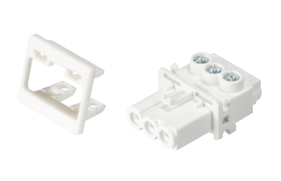 GESIS GST15I3S B1 U  W   WS - Розеточный разъем в панель, 3 полюса, винтовая фиксация, номинальное напряжение: 250V, номинальный ток: 16A, цвет: белый, серия gesis GST15i3