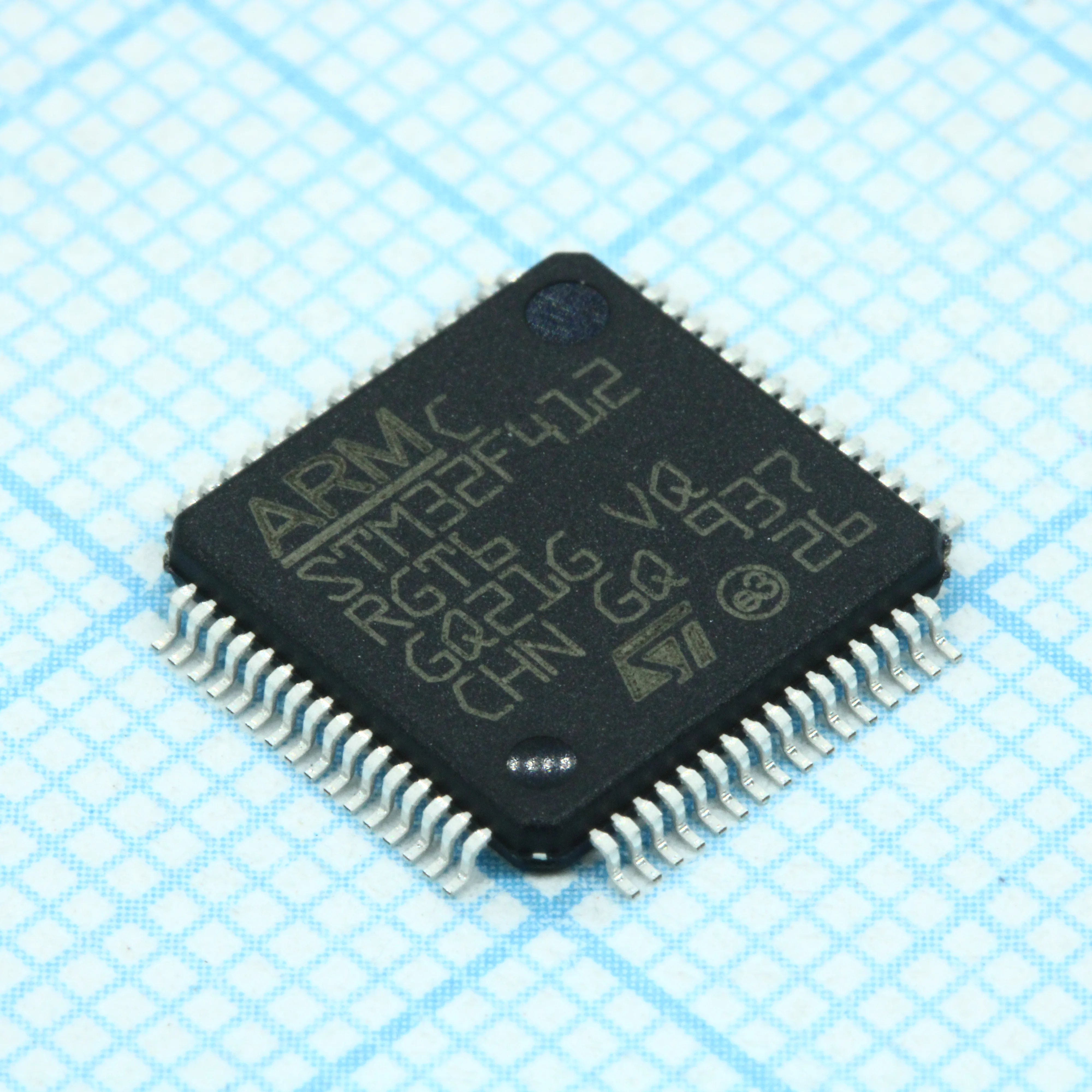STM32F412RGT6 - Микроконтроллер STM 32-бит ядро ARM Cortex M4 RISC 1МБ Флэш-память электропитание 3.3В 64-Pin LQFP лоток