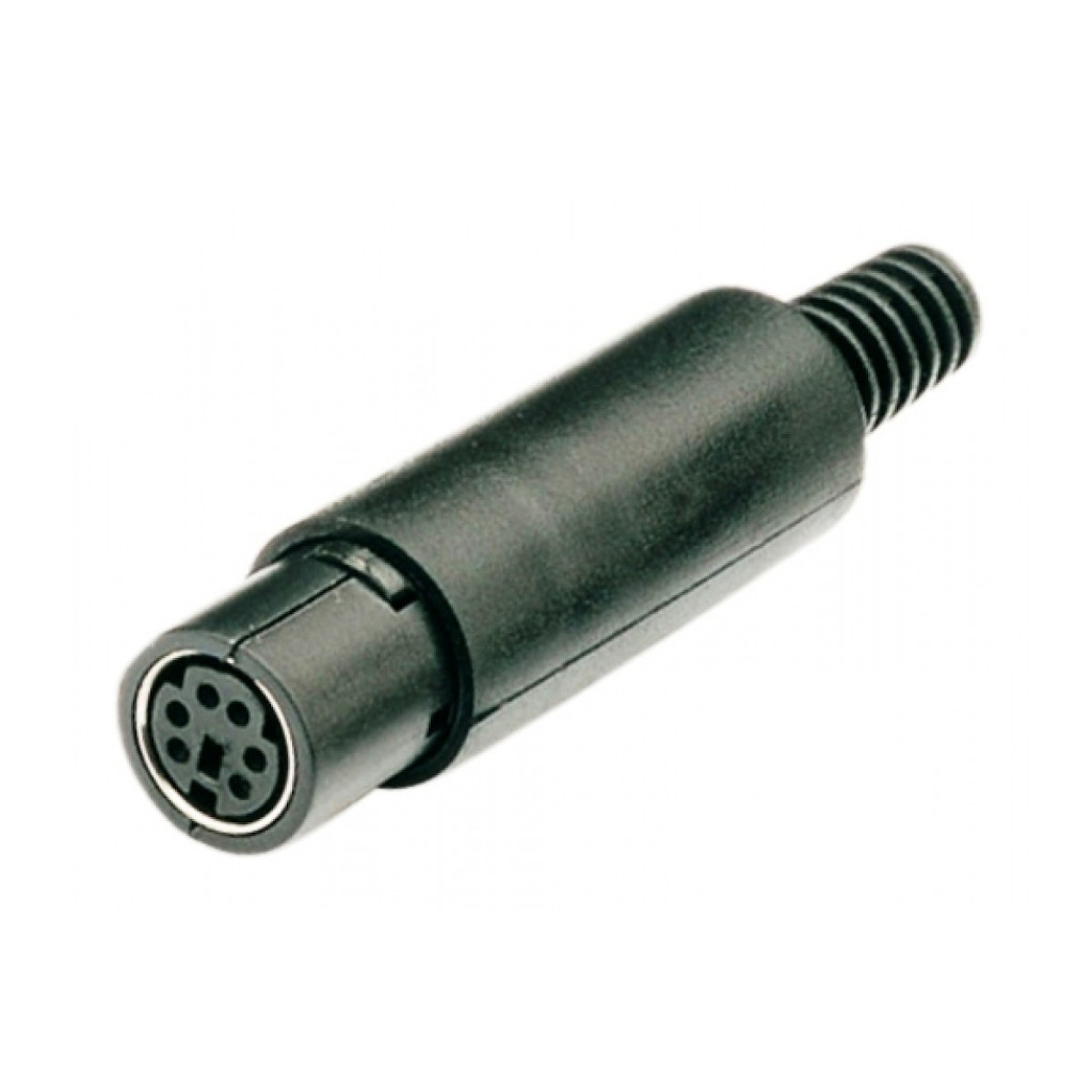 KLS1-294F-6B - Гнездо mini DIN 6 контактов на кабель