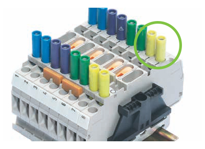 Тестовый штекер SB 4 GELB - Тестовый штекер для измерительных клемм WK6 TK, цвет желтый