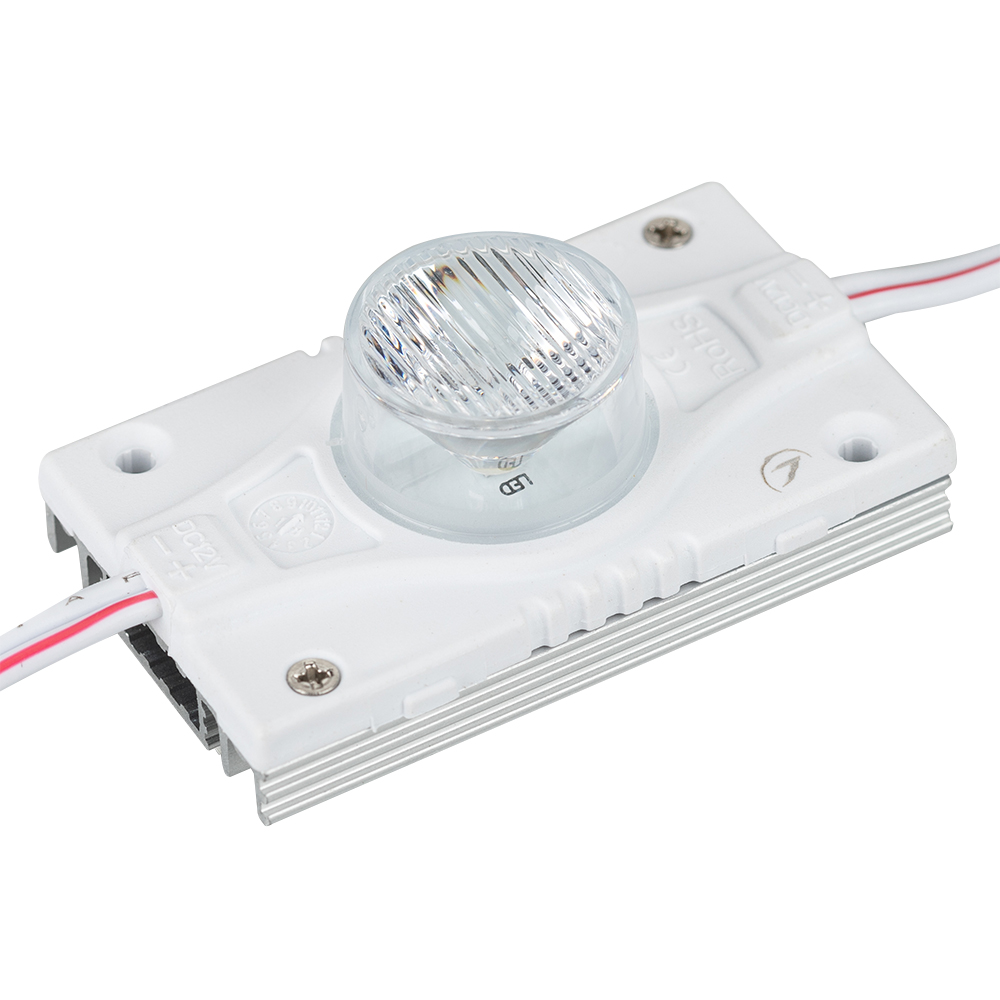 Модуль герметичный ARL-ORION-S30-12V White 15x55 deg (3535, 1 LED) 026538 - Герметичный светодиодный модуль IP67, БЕЛЫЙ 6000–7000 К, напряжение 12 В, мощность 3 Вт, св. поток 220 лм, 1 светодиод SMD 3535, угол 15/55°. 20 шт на проводе, расстояние между це