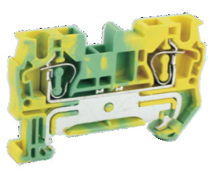 Заземляющая клемма UJ5-4JD - Заземляющая клемма, тип фиксации провода: пружинный, номинальное сечение: 4 мм кв., ширина: мм, цвет: желто-зеленый, тип монтажа: DIN 35
