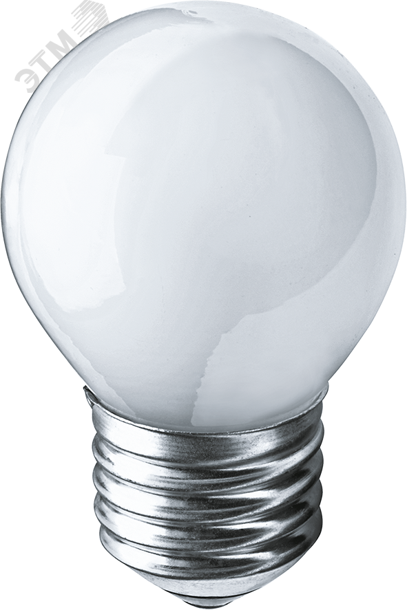 Лампа накаливания декоративная ДШ 40вт Р45 230в Е27 матовая (шар) 17649