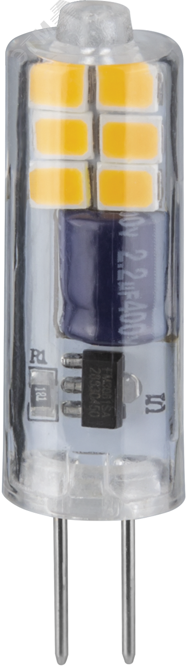 Лампа светодиодная LED 2.5вт 230в G4 тепло-белый капсульная 24351