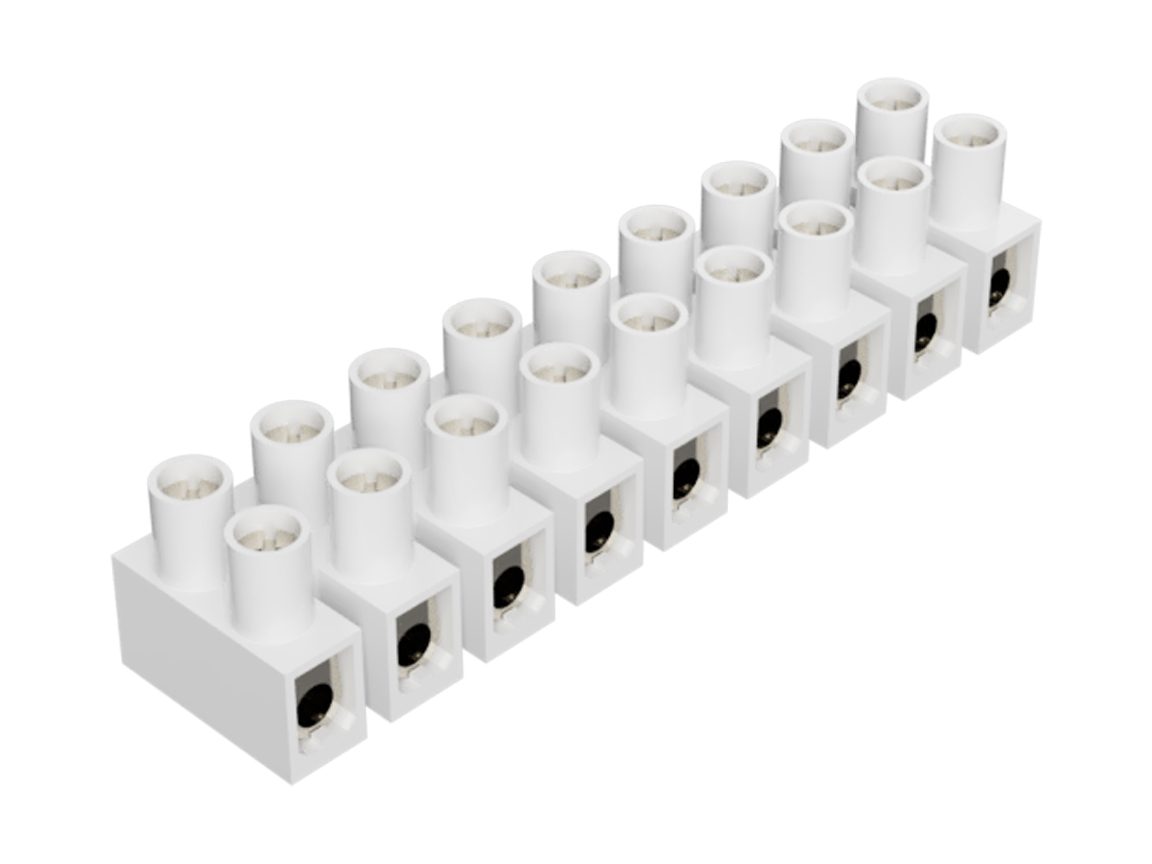 Клеммная колодка 4E / 9DS GW - Клеммные колодки, Тип 4 DS GW, 9 полюсов, Glow Wire, делимые, с защитой провода, номинальное сечение провода: 1,5 мм кв., номинальные характеристики: 400 V; 17,5 A; серия Appliance