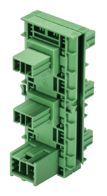 Разветвитель BST14i2V 5P1 GN01 - Распределительный блок, 2 полюса, 1 вход / 5 выходов, тип HH, KNX, номинальное напряжение: 50V, номинальный ток: 3A, цвет: зеленый, серия gesis BST14i2