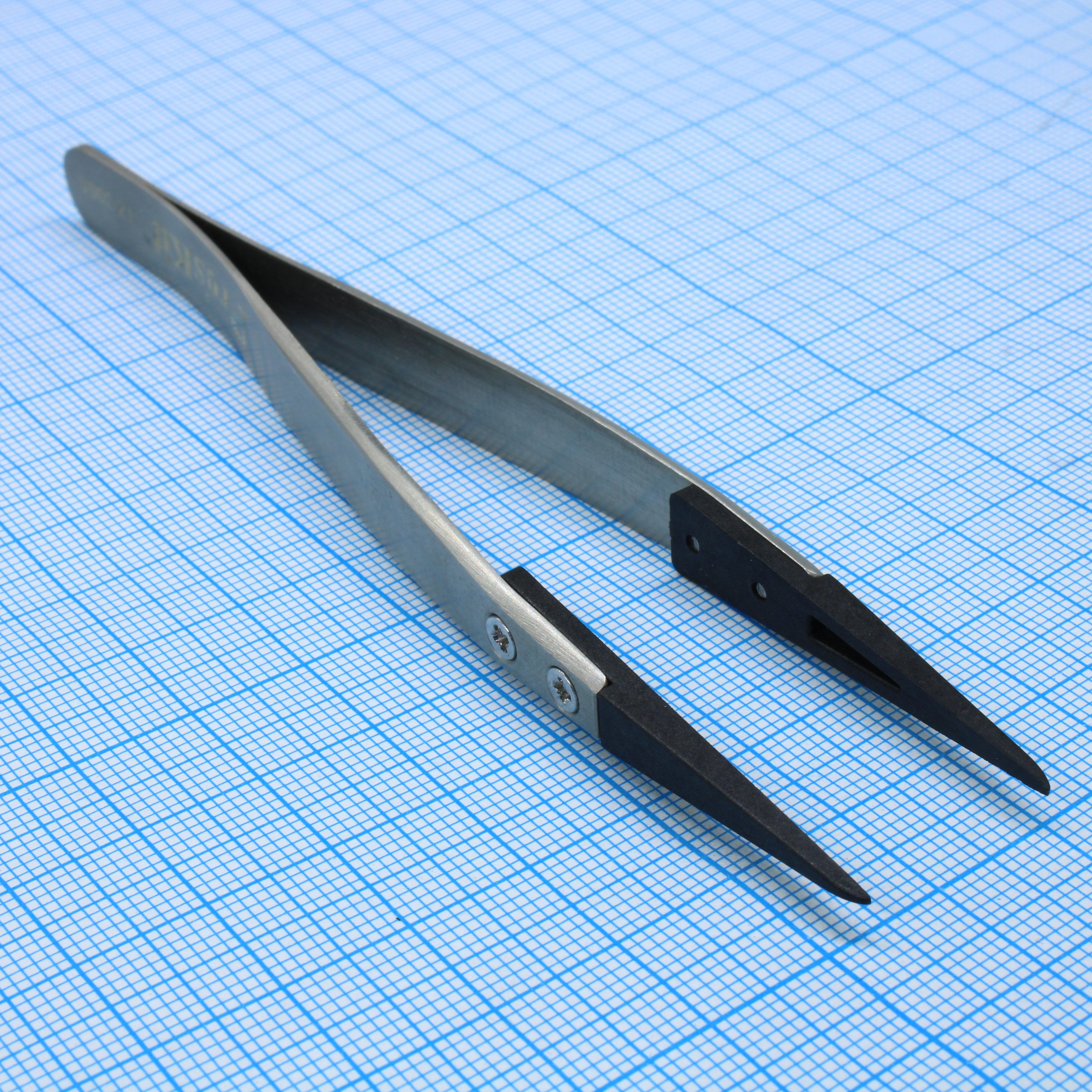 TZ-300A - Пинцет с пластиковыми губками, антистатический, 130мм