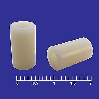 Ф7-3X12 - Стойка пластиковая d внутр=3мм, L=12мм