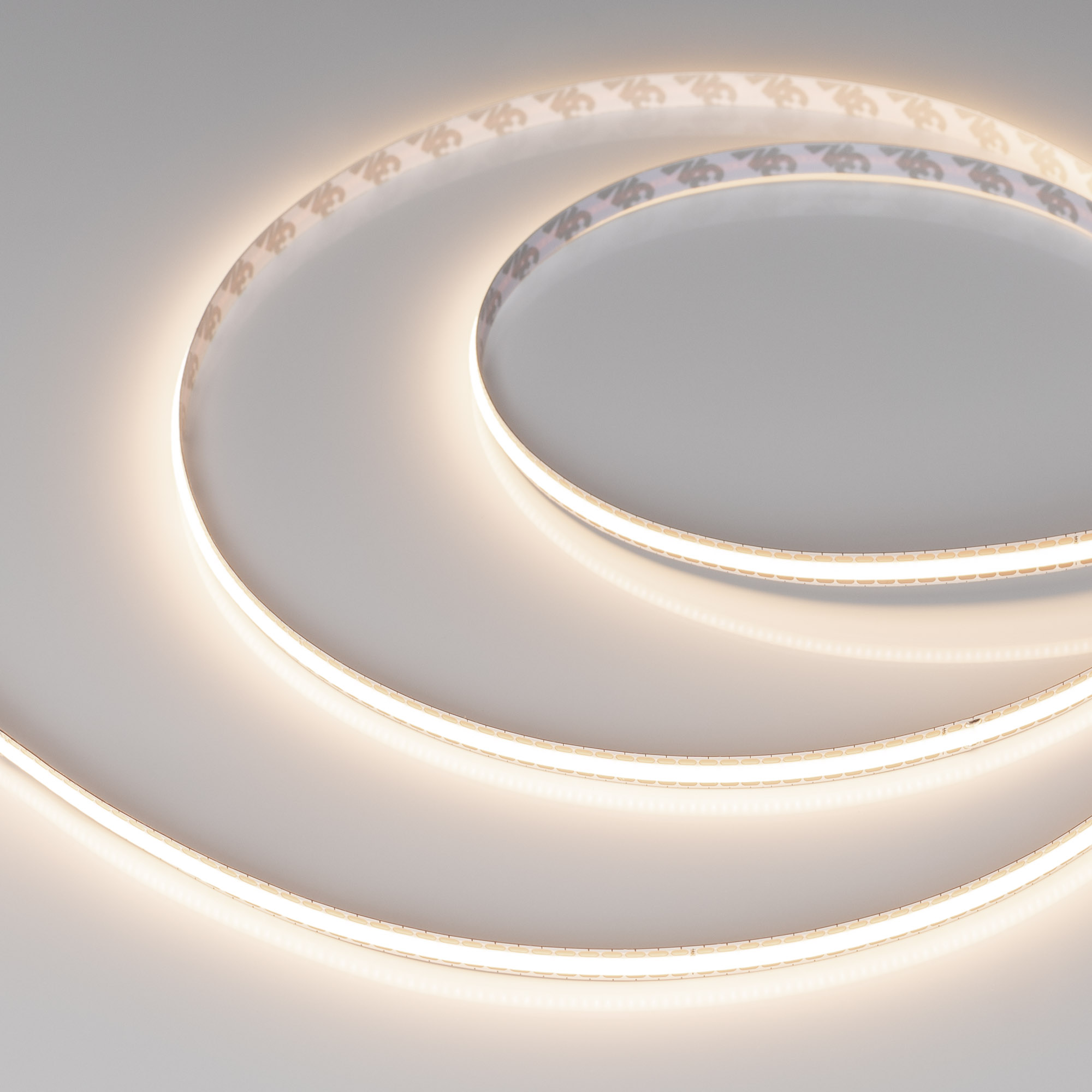 Лента COB-X544-8mm 24V Warm3500 (11 W/m, IP20, 5m, FreeСut) 043415 - Лента COB сплошной засветки без видимых светодиодов. Светодиоды CSP 544 шт/м (2720 шт на 5 м). Цвет свечения ТЕПЛЫЙ 3500 K, высокий индекс цветопередачи CRI>90, угол 160°. Мощность 11 Вт