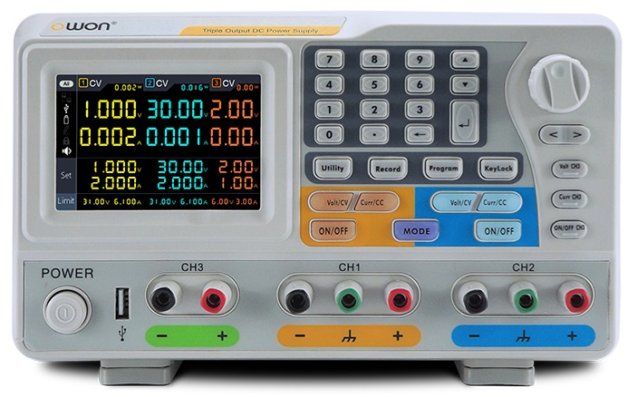 ODP6033 - Программируемый источник питания, 2 канала 0 - 60V/3A + 1 канал  0 - 6/3A 1mV/1mA