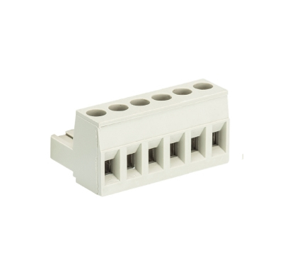 Розетка Wiecon 8113 B / 6 OB - Розеточный разъем, угловой, на кабель, шаг 5,00 мм, 6 полюсов, номинальное сечение: 2,5 мм кв., винтовая фиксация провода, 400V, 12А, без маркировки, цвет: серый, серия 8113 B OB