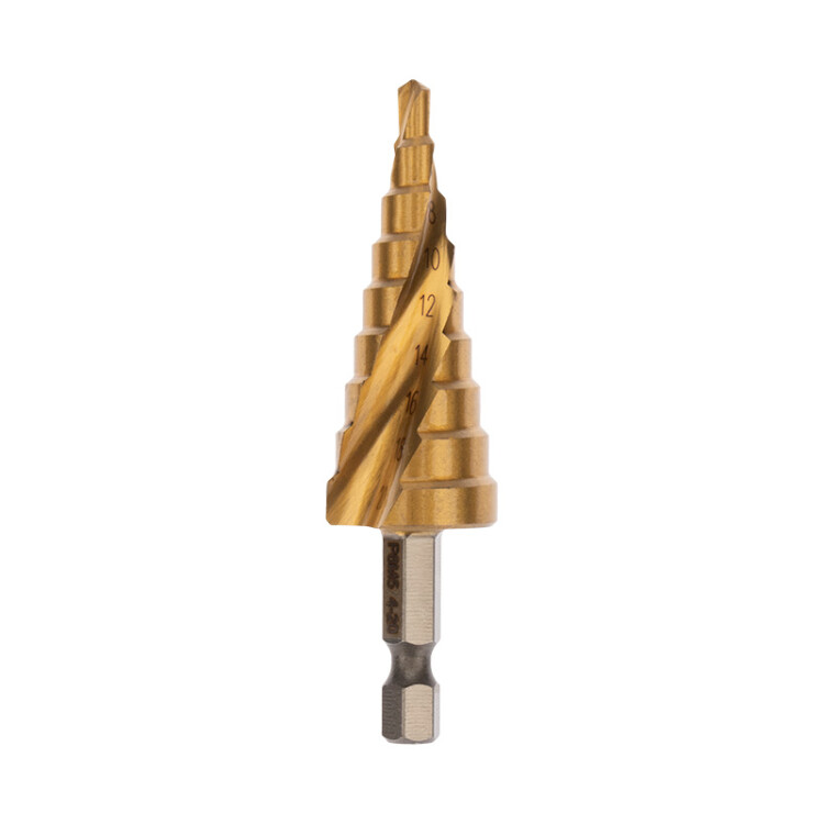 Сверло по металлу ступенчатое ТИТАН 4,0-20,0 мм 76 mm 65 HRC Р6М5 TiN KR-12-6611