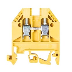 Клемма WK 4 /U Gelb - Проходная клемма, тип фиксации провода: винтовой, номинальное сечение: 4 мм кв., 32A, 800V, ширина: 6 мм, цвет: желтый, тип монтажа: DIN 35