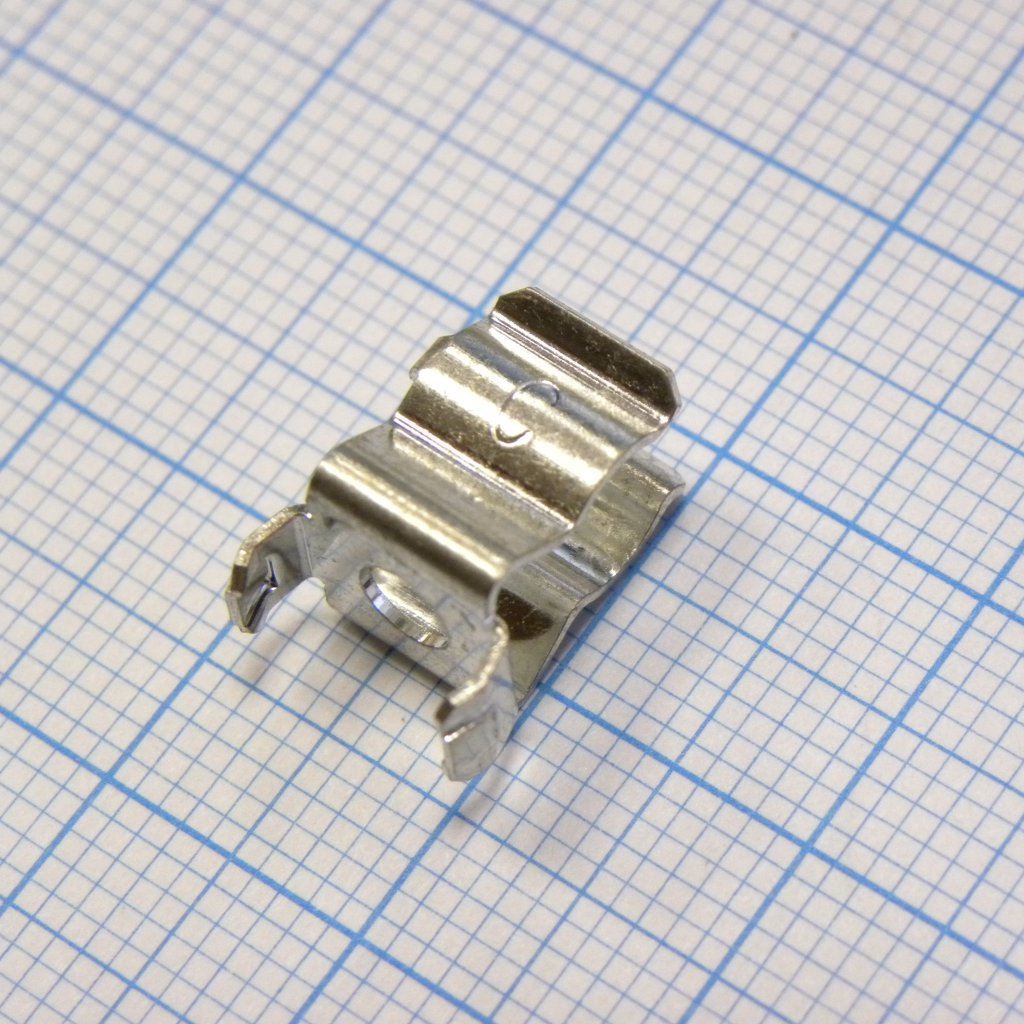 FH-102 KLS5-205B - Держатель предохранителя 6*30мм, монтаж на плату, без оправы (требуется 2шт на 1 предохранитель)