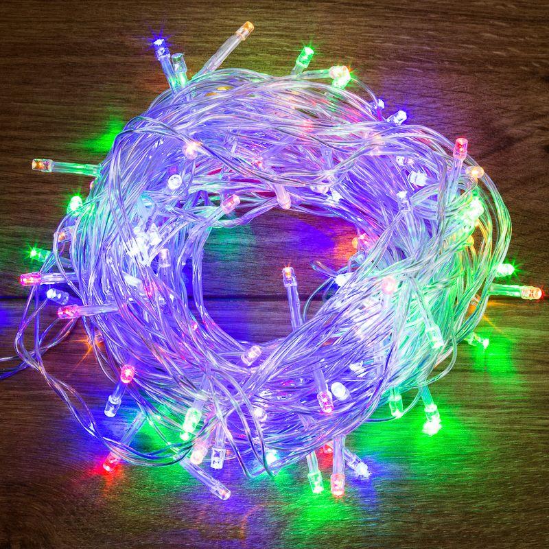 Гирлянда светодиодная "Твинкл Лайт" 20м 160LED мультиколор 10Вт провод ПВХ прозр. 303-309