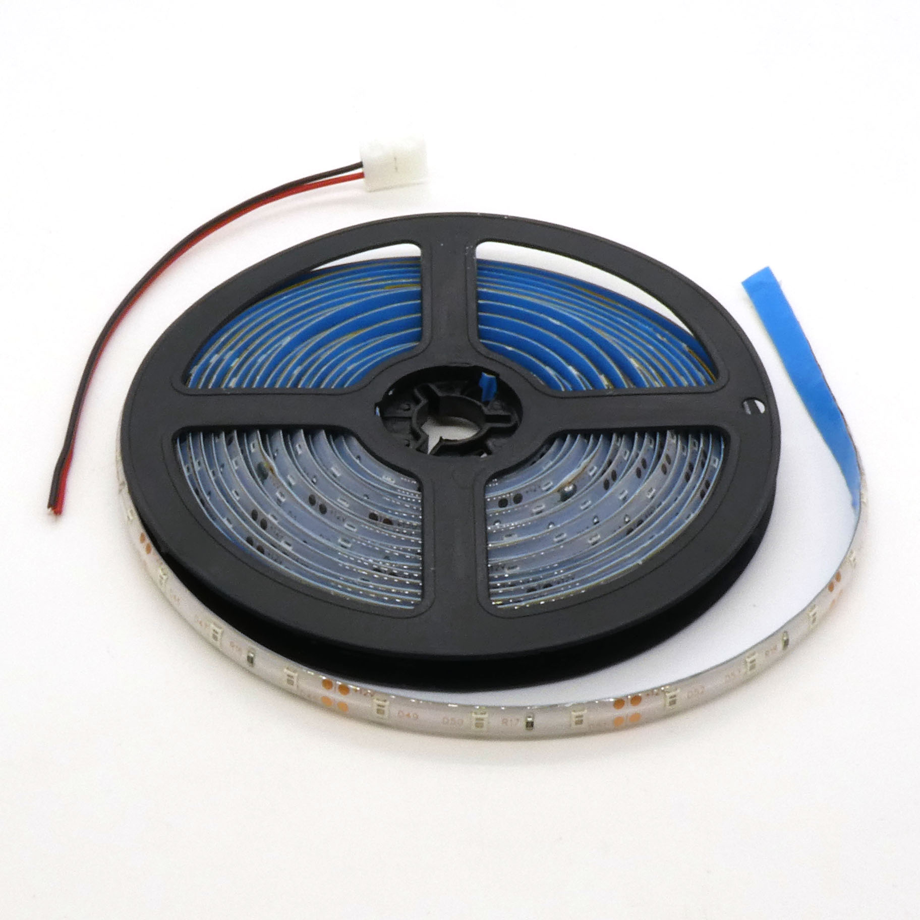 LED-лента 3528 R/ 60 чипов/1м/12V/IP65 - в силиконовой оболочке / самоклеящаяся / красная / 60 чип диодов 3528 на метр / потребляемая мощность 4,8 Вт/м / 8мм / IP65