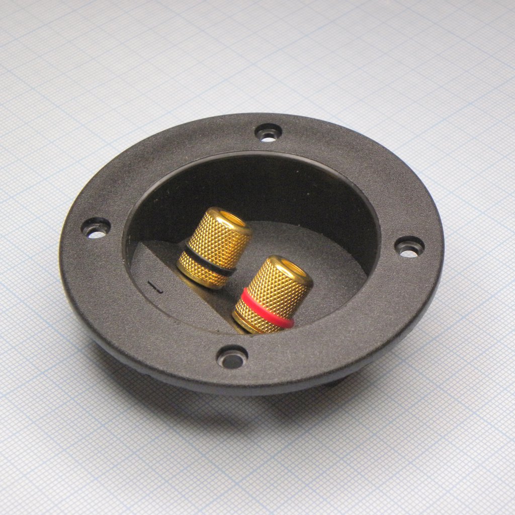 Зажим TM-106 Gold - терминал диаметром 75мм, 2 винтовых зажима