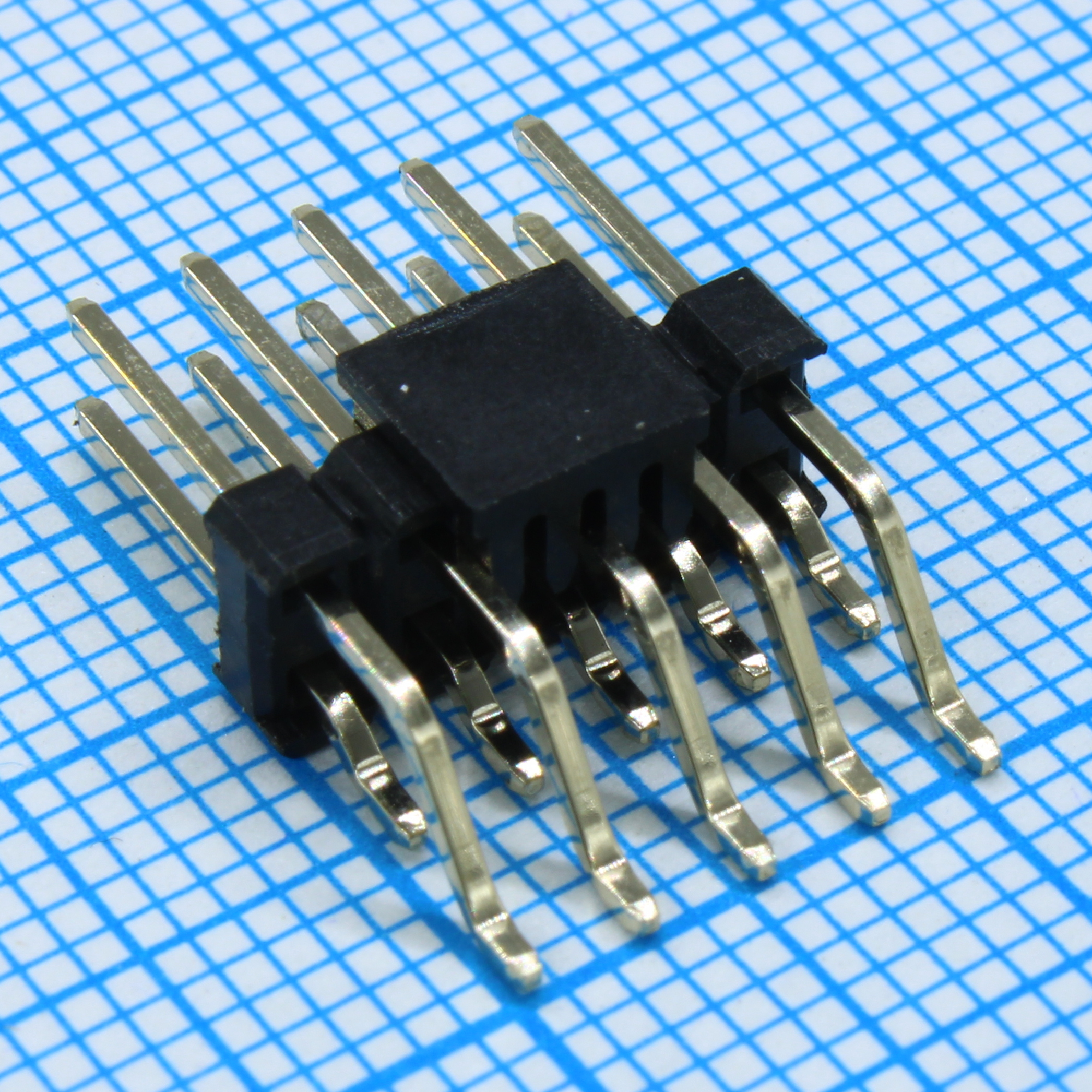 DS1022-01-2X5S81SR-B - Соединитель штыревой, вилка на плату двухрядная прямая, поверхностный монтаж 10pin(2x5), шаг 2.54мм