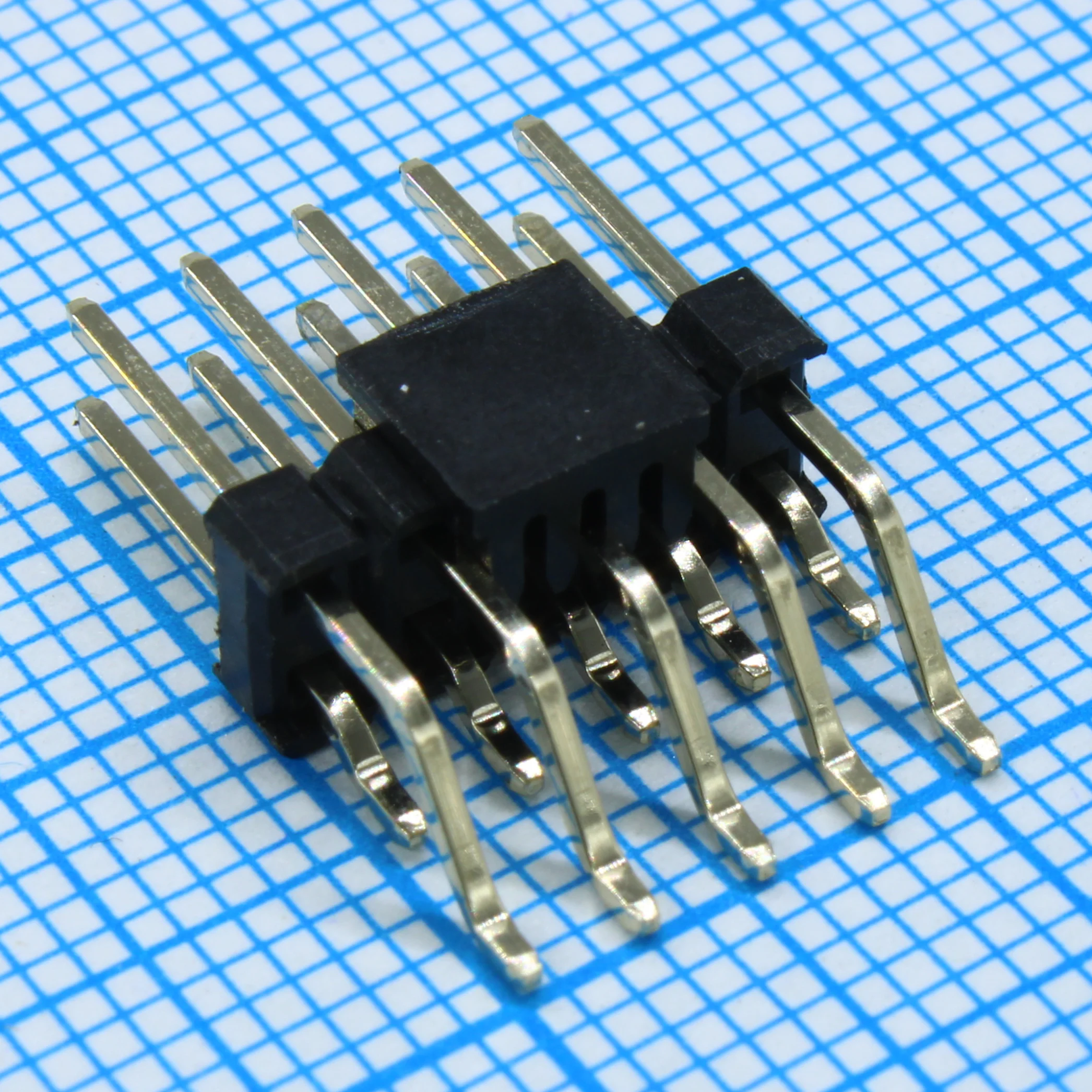 DS1022-01-2X5S81SR-B - Соединитель штыревой, вилка на плату двухрядная прямая, поверхностный монтаж 10pin(2x5), шаг 2.54мм