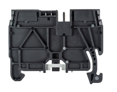 Концевой стопор WEF 2/35 - Концевой стопор на рейку DIN35, тип зажима: защелка, ширина: 5 мм, цвет: черный, пластик