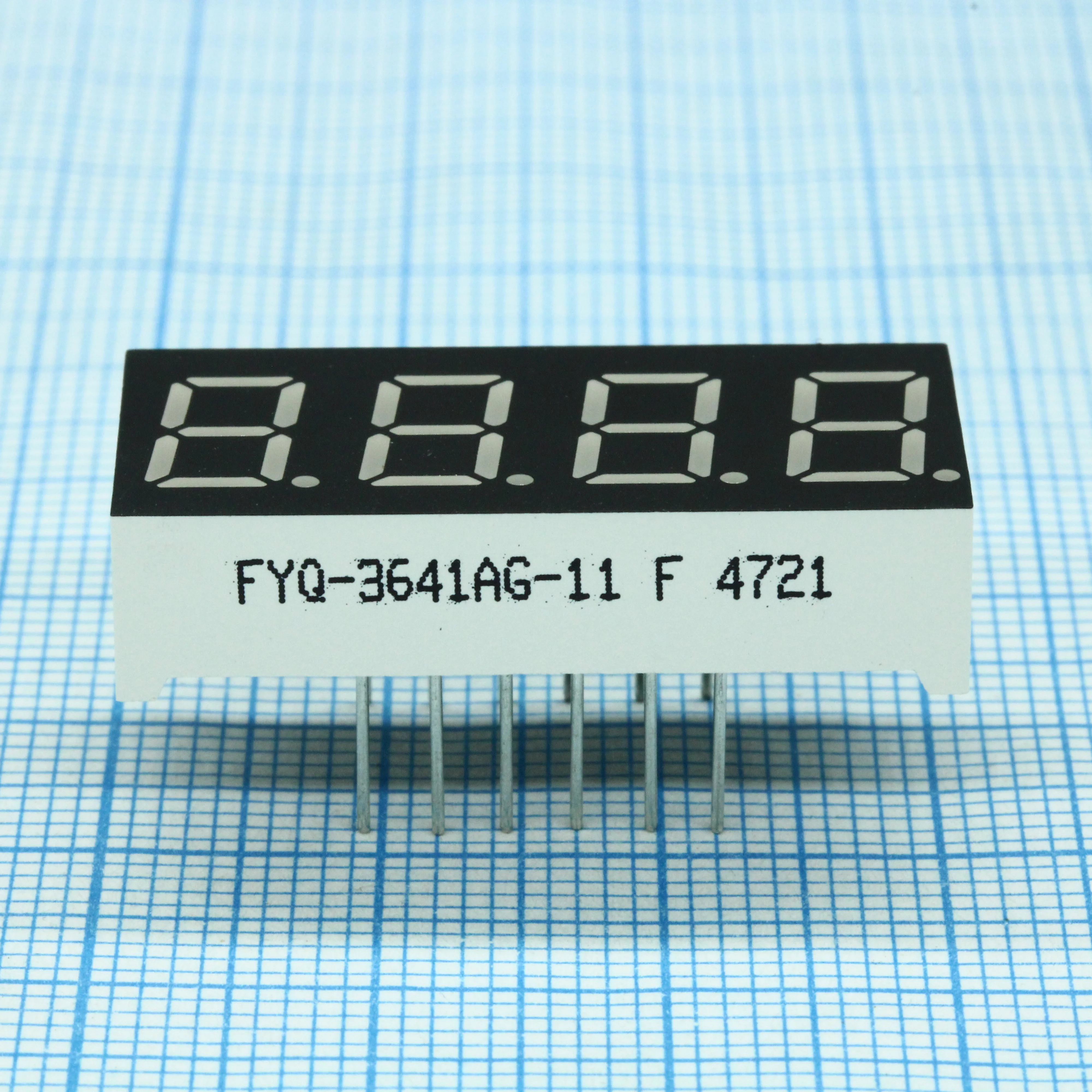 FYQ-3641AG-11 - 4-х разрядный индикатор 9,2мм/зеленый/14-18-мКд/ОК