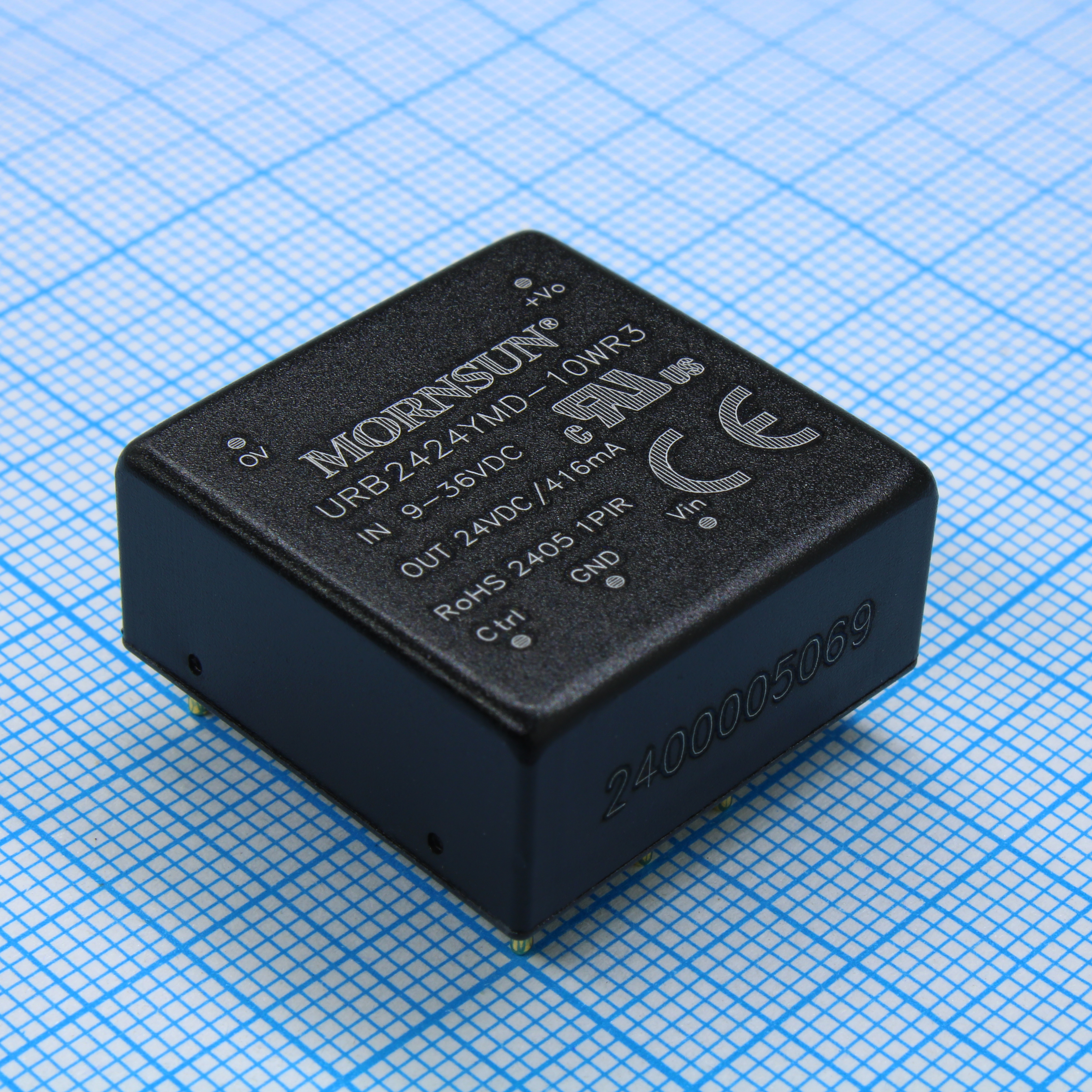 URB2424YMD-10WR3 - Преобразователь DC/DC на печатную плату вход 24В, выход 24В, 416мА (SMТ)