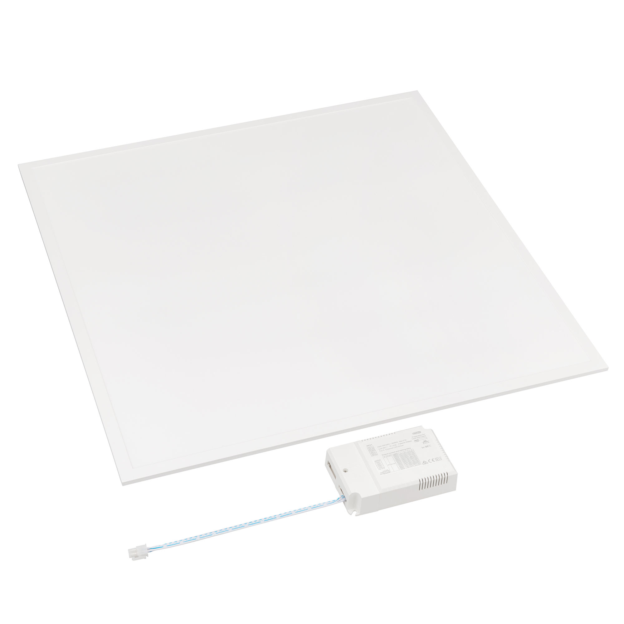 Светильник DL-TITAN-S600x600-40W Day4000-MIX (WH, 120 deg, 230V, DALI) 046049 - Светодиодная панель с прямой засветкой (backlit). Мощность 40 Вт, св. поток 4000 лм, 100 лм/Вт, цвет свечения меняется в диапазоне 3000К-6500К (возможность изменения цветовой 