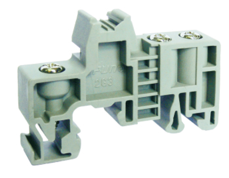 Концевой стопор 2G3(GY) - Концевой стопор на рейку DIN35, тип зажима: винт, ширина: 9,5 мм, цвет: серый, пластик