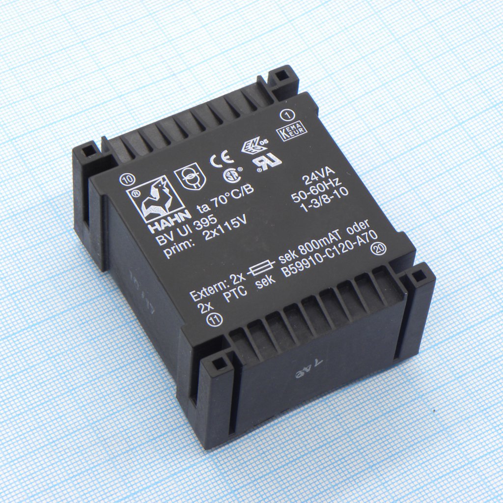 BV UI 395 0083 - Трансформатор питания 24ВА  2*115В, 2*15В, 2*800мА 70/B (45)