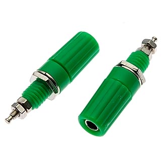 Z019 4MM BINDING POST GREEN - Клемма приборная Z019 4 мм, зеленый, на панель под пайку