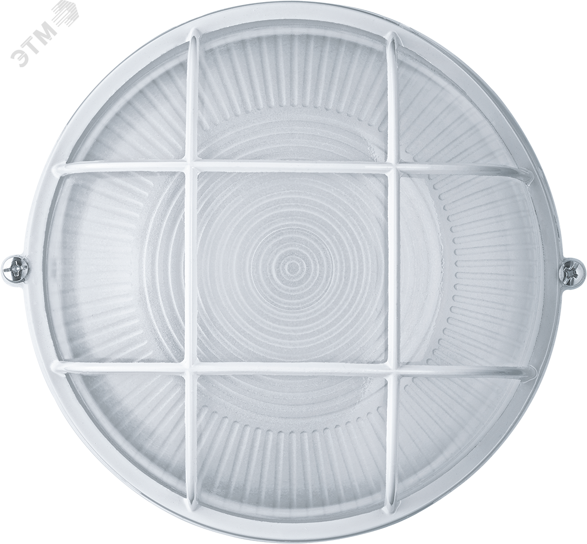 Светильник НПП-60w термостойкий круглый с решеткой IP54 белый 14724