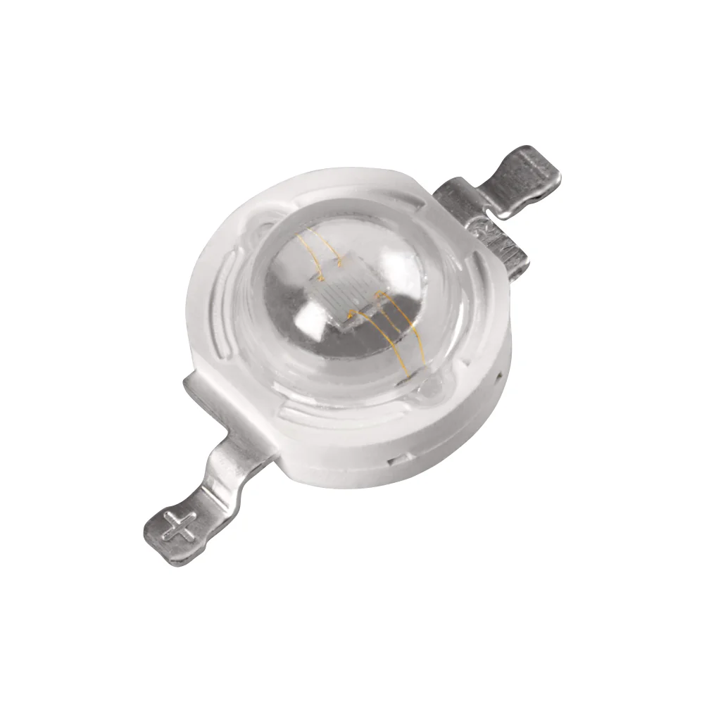 Мощный светодиод ARPL-1W-EPL UV400 019595 - Мощный светодиод типа Emitter, d=8 мм, h=5.1 мм. Чип EPILEDS 40 mil. Цвет свечения ультрафиолетовый (395-405 нм). Угол излучения 120°. Световой поток 5-10 лм при If=350 мА, P=1 Вт. VF=3.0-3.8 В. Для УФ-сушки, ак
