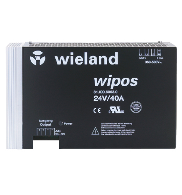 Блок питания WIPOS 24VDC/40A 3PH H - Источник питания, трехфазный, 24 V / 40 A, 960 W; диапазон входных напряжений: 3 x 340 – 550 VAC; габариты (мм): ширина x высота x глубина: 296 x 176 x 86; вес 3,6 кг; монтаж: на DIN рейку, температура окружающей среды